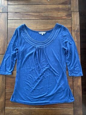 RW&CO. Royal Blue Scoop Neck 3/4 Sleeve Top
